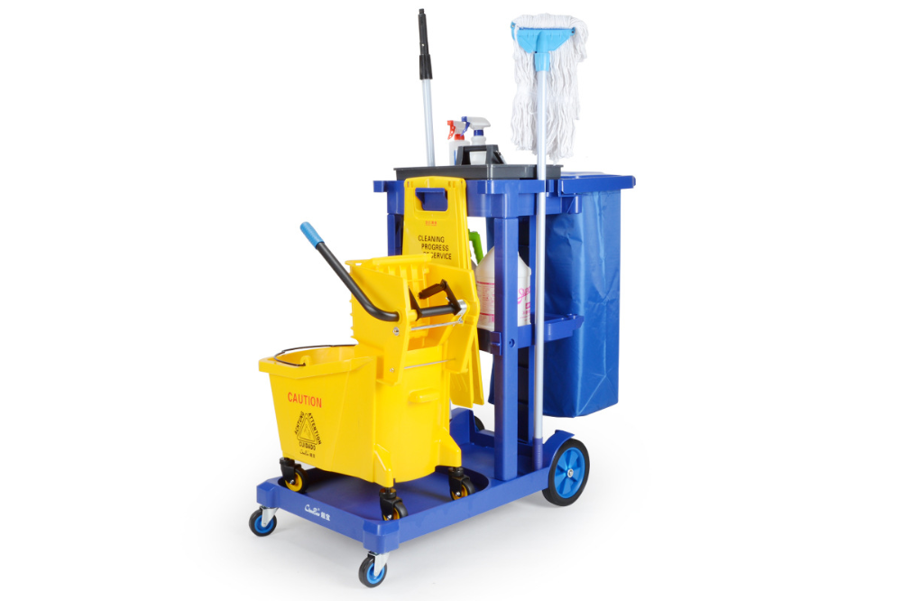 Xe đẩy dọn vệ sinh 3 tầng chữ L: Cấu tạo và ưu điểm nổi bật 2 Công dụng của xe dọn vệ sinh 3 tầng hình chữ L