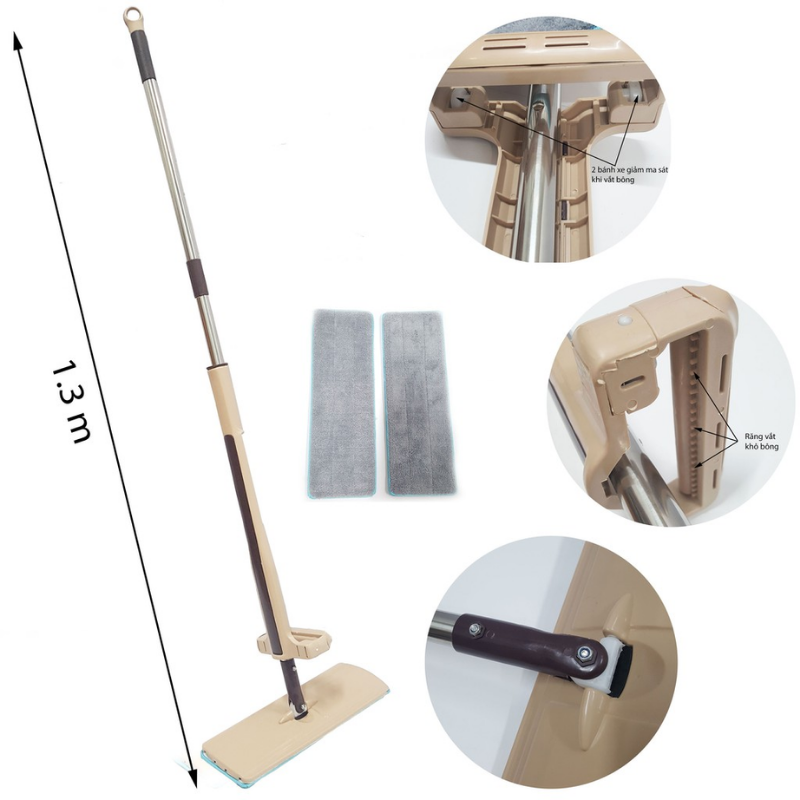Hướng dẫn cách sử dụng cây lau nhà hình chữ nhật chi tiết nhất 1 Chi tiết cây lau nhà hình chữ nhật