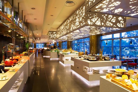 Bàn chữ nhật buffet khách sạn