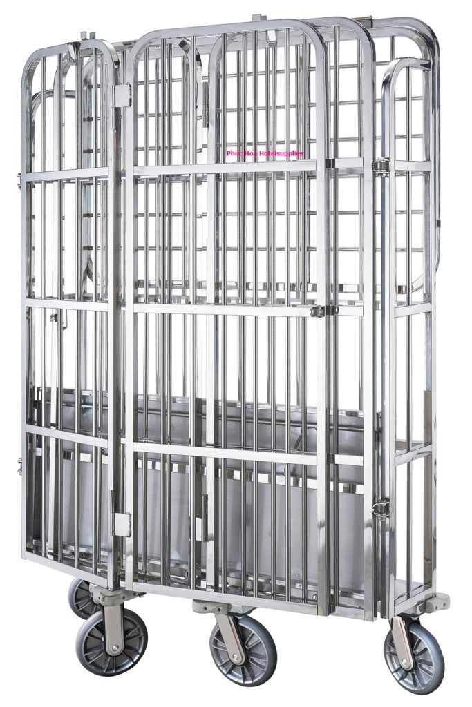 Xe đẩy giặt là 4 tầng có thể gập lại